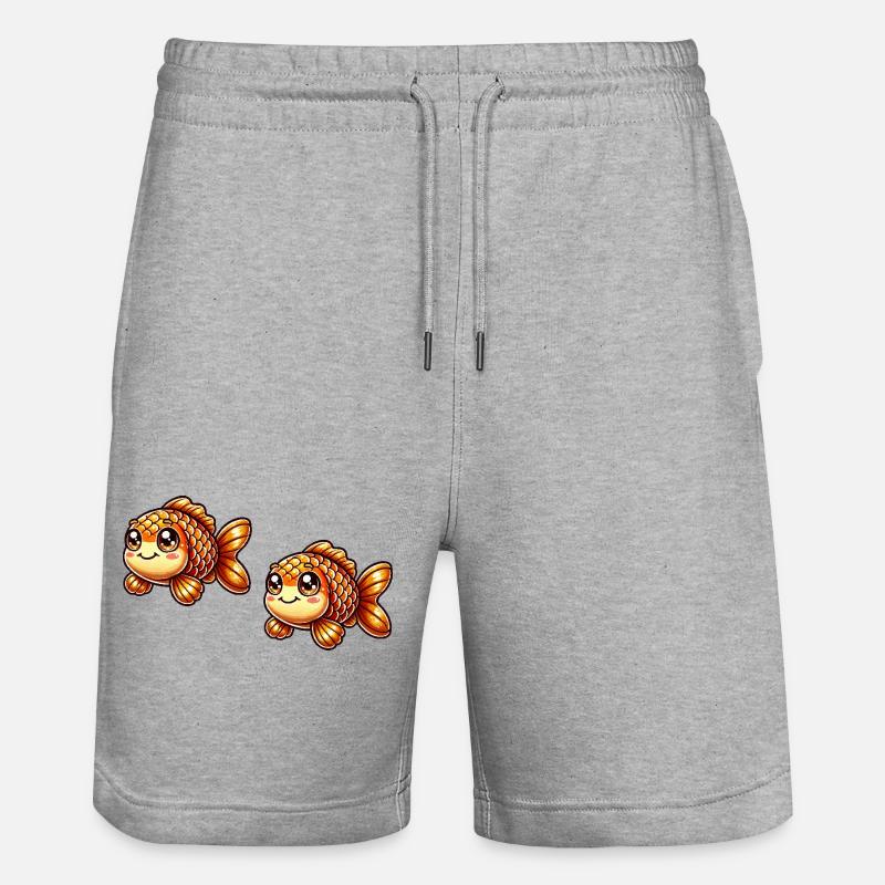 goldfisch comic 2 - Stanley/Stella Unisex Bio Joggingshorts Trainer  - Grau meliert