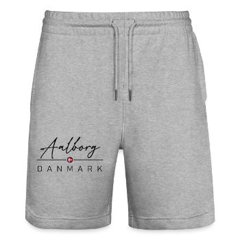 Dänemark - Aalborg - Denmark - Stanley/Stella Unisex Bio Joggingshorts Trainer  - Grau meliert - Vorne - Nik (191cm) & Marisol (170cm)