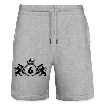 Armoiries 6 - Short de jogging bio TRAINER Stanley/Stella unisexe - gris chiné - Devant - Nik (191cm) & Marisol (170cm)