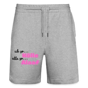 Kölle Alaaf - Stanley/Stella Unisex Bio Joggingshorts Trainer  - Grau meliert - Vorne - Nik (191cm) & Marisol (170cm)