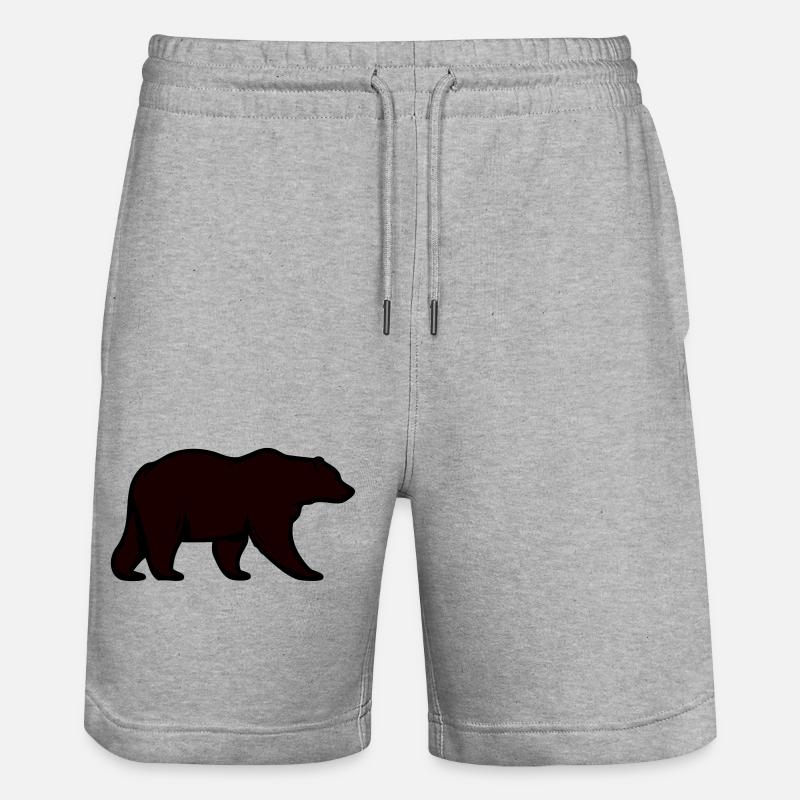 bär - Stanley/Stella Unisex Bio Joggingshorts Trainer  - Grau meliert