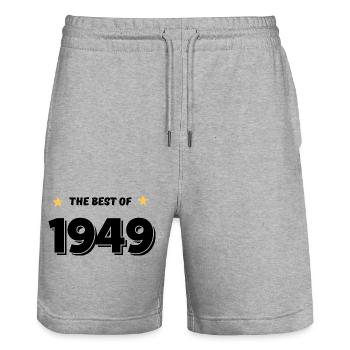 Best of 1949 - Short de jogging bio TRAINER Stanley/Stella unisexe - gris chiné - Devant - Nik (191cm) & Marisol (170cm)