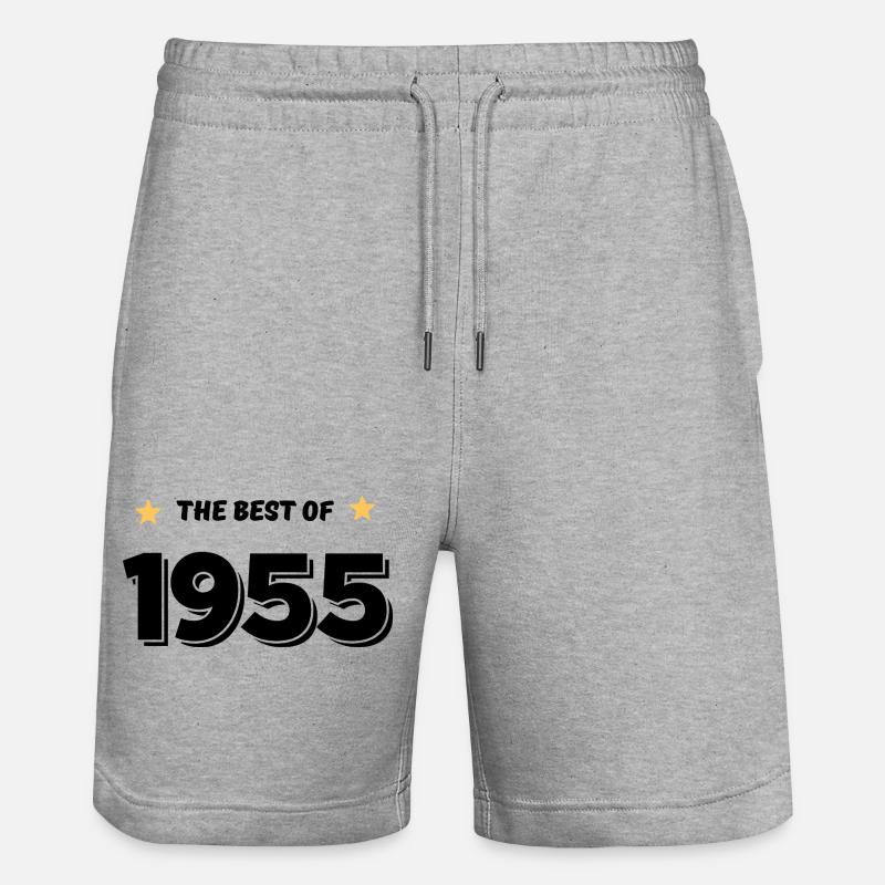 Das Beste von 1955 - Stanley/Stella Unisex Bio Joggingshorts Trainer  - Grau meliert