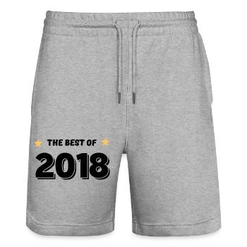 Das Beste aus 2018 - Stanley/Stella Unisex Bio Joggingshorts Trainer  - Grau meliert - Vorne - Nik (191cm) & Marisol (170cm)