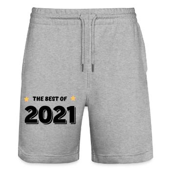 Das Beste aus 2021 - Stanley/Stella Unisex Bio Joggingshorts Trainer  - Grau meliert - Vorne - Nik (191cm) & Marisol (170cm)