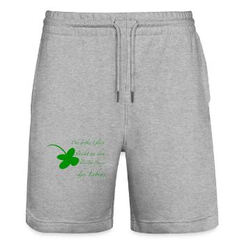 Chance - Short de jogging bio TRAINER Stanley/Stella unisexe - gris chiné - Devant - Nik (191cm) & Marisol (170cm)