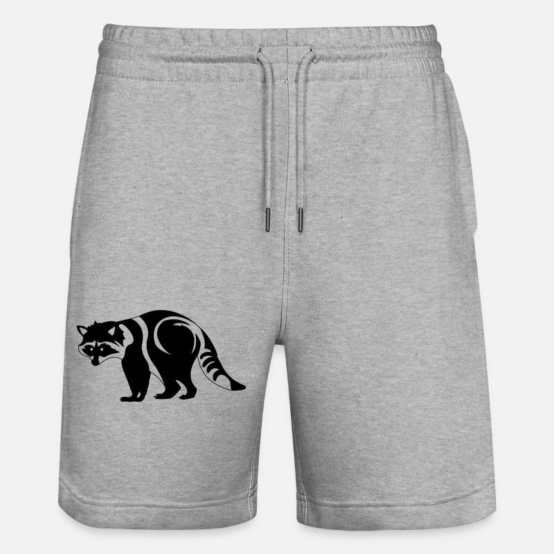Waschbär - Stanley/Stella Unisex Bio Joggingshorts Trainer  - Grau meliert