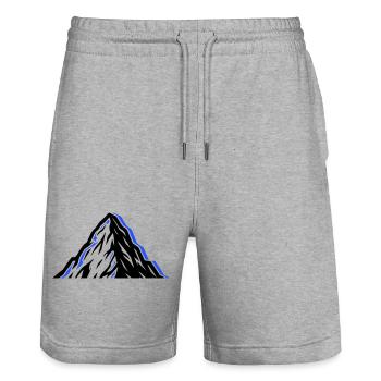 Berge Symbol - Stanley/Stella Unisex Bio Joggingshorts Trainer  - Grau meliert - Vorne - Nik (191cm) & Marisol (170cm)