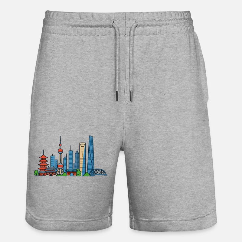 Shanghai - Short de jogging bio TRAINER Stanley/Stella unisexe - gris chiné