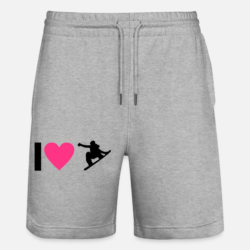 Snowboard - Short de jogging bio TRAINER Stanley/Stella unisexe - gris chiné