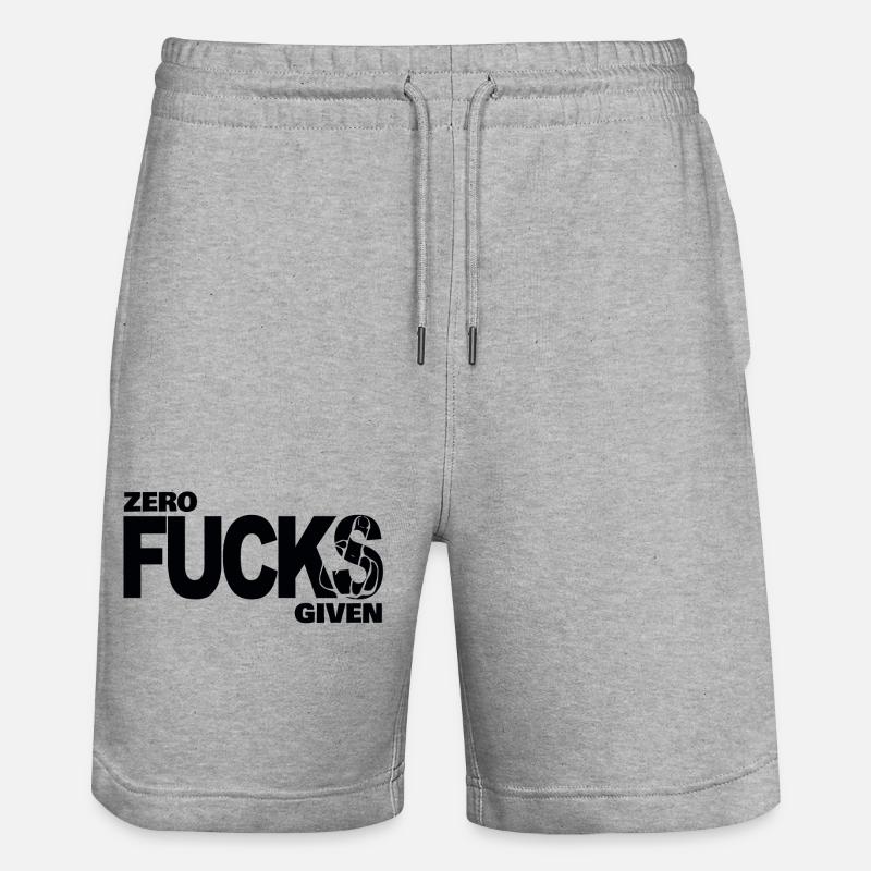 Zéro baise donné - Short de jogging bio TRAINER Stanley/Stella unisexe - gris chiné