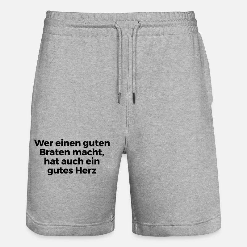 Braten - Stanley/Stella Unisex Bio Joggingshorts Trainer - Grau meliert