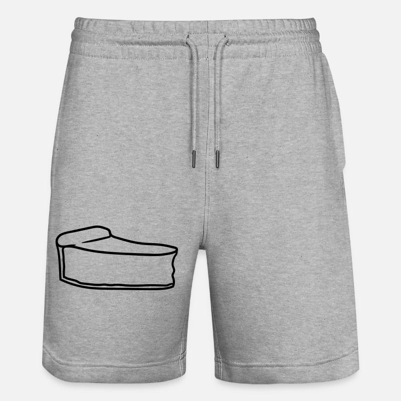 gâteau kaesekuchen schnittchen assiette délicieuse - Short de jogging bio TRAINER Stanley/Stella unisexe - gris chiné