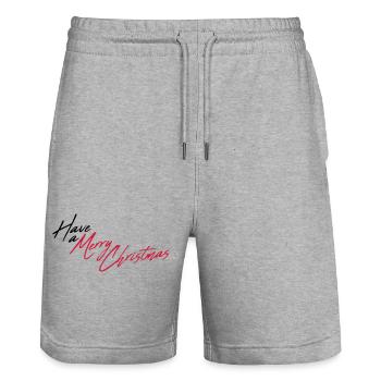 cool avoir un joyeux noël noel joyeux noel - Short de jogging bio TRAINER Stanley/Stella unisexe - gris chiné - Devant - Nik (191cm) & Marisol (170cm)