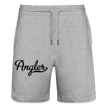 Angler - Stanley/Stella Trainer Unisex Organic Jogging Shorts - heather grey - Front - Nik (191cm) & Marisol (170cm)