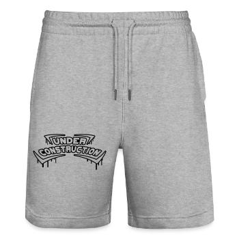 Under Construction - Stanley/Stella Unisex Bio Joggingshorts Trainer  - Grau meliert - Vorne - Nik (191cm) & Marisol (170cm)