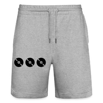 Discs - Short de jogging bio TRAINER Stanley/Stella unisexe - gris chiné - Devant - Nik (191cm) & Marisol (170cm)