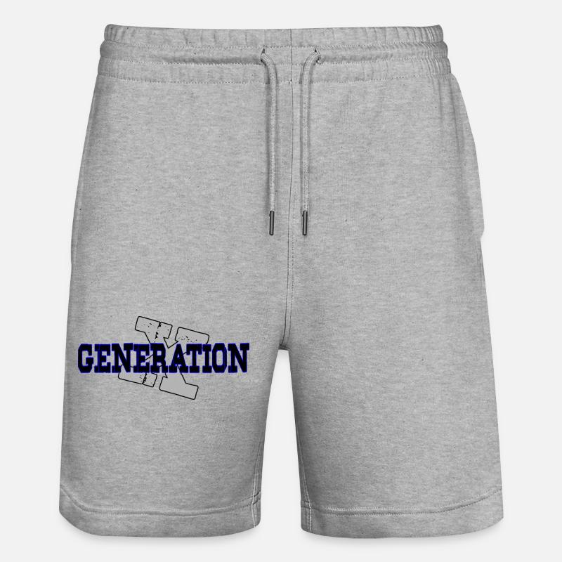 GENERATION X Gift Idea - Stanley/Stella Trainer Unisex Organic Jogging Shorts - heather grey