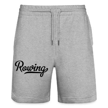 ROWING - Stanley/Stella Unisex Bio Joggingshorts Trainer  - Grau meliert - Vorne - Nik (191cm) & Marisol (170cm)