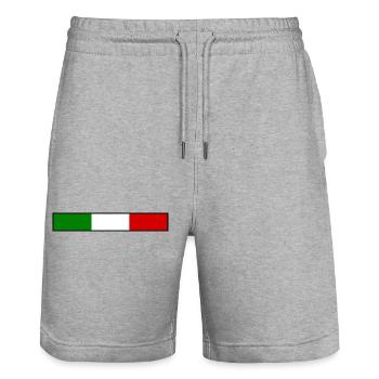 Italie drapeau - Short de jogging bio TRAINER Stanley/Stella unisexe - gris chiné - Devant - Nik (191cm) & Marisol (170cm)