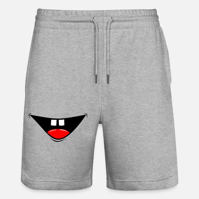 Masque BD rire - Short de jogging bio TRAINER Stanley/Stella unisexe - gris chiné