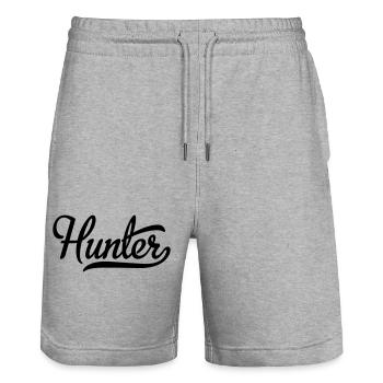 chasseur - Short de jogging bio TRAINER Stanley/Stella unisexe - gris chiné - Devant - Nik (191cm) & Marisol (170cm)