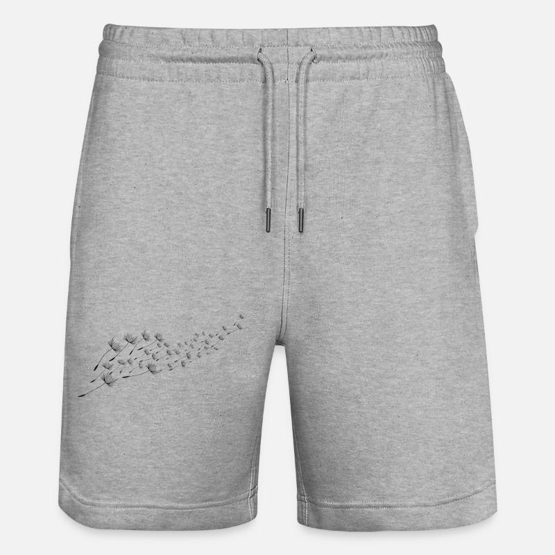 Pusteblume Löwenzahn Fliegende Samen - Stanley/Stella Unisex Bio Joggingshorts Trainer - Grau meliert