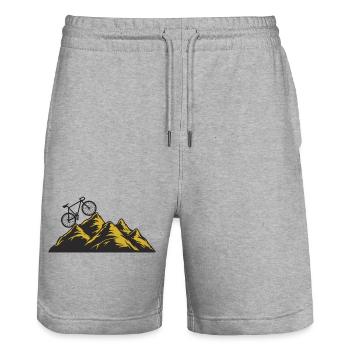 Vélo Cyclisme Cycling Cycling - Short de jogging bio TRAINER Stanley/Stella unisexe - gris chiné - Devant - Nik (191cm) & Marisol (170cm)