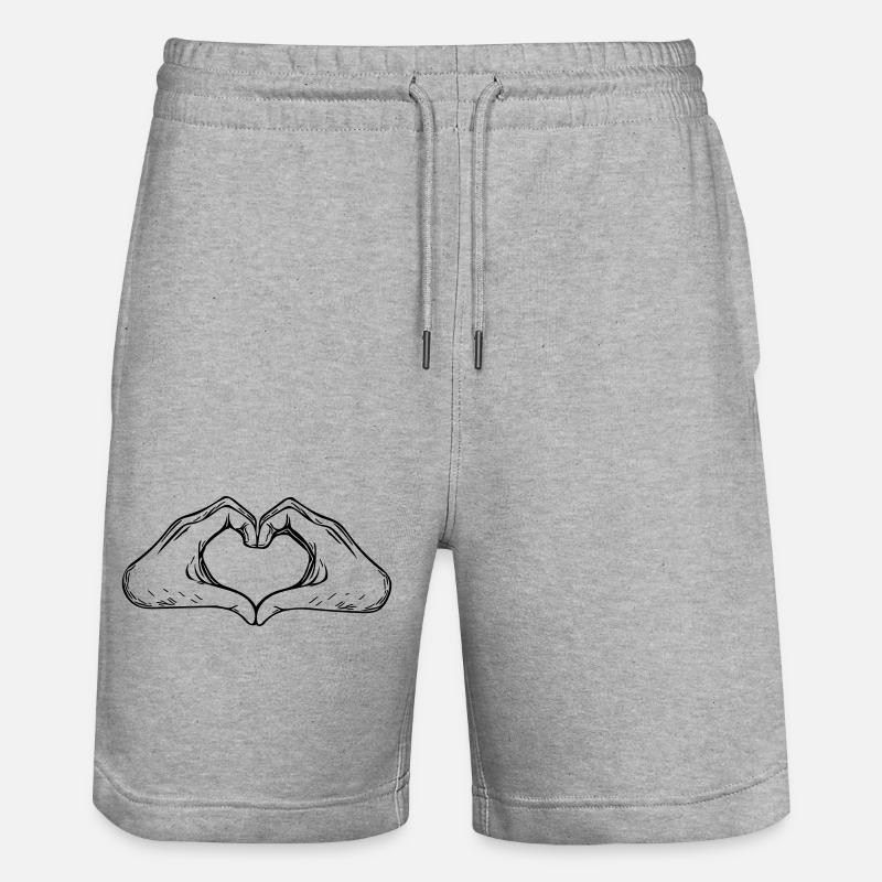 Mains et cœurs - Short de jogging bio TRAINER Stanley/Stella unisexe - gris chiné