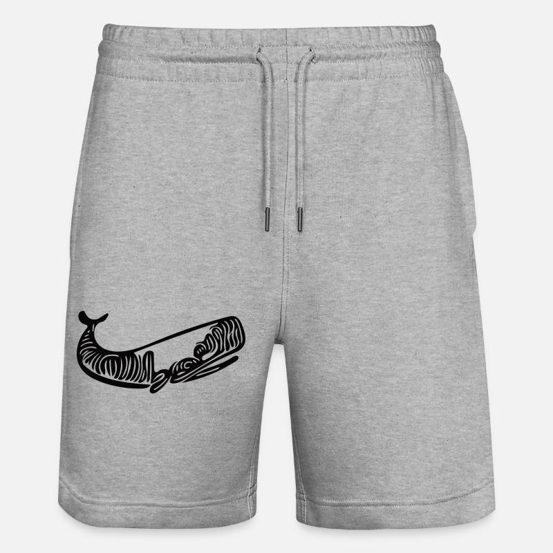 Vector Wal Dessin style - Short de jogging bio TRAINER Stanley/Stella unisexe - gris chiné