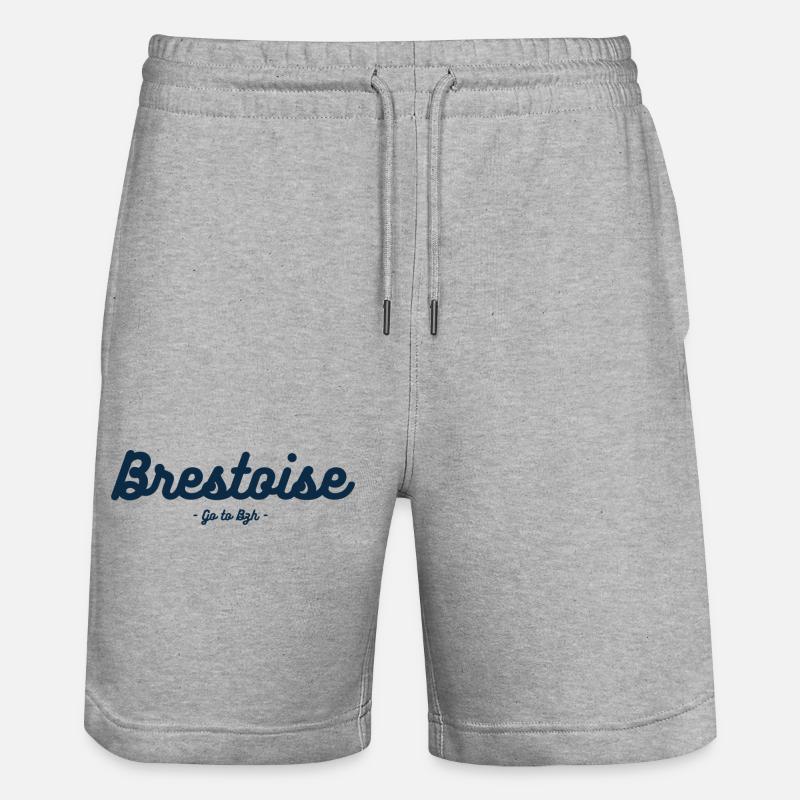 brestoise - Short de jogging bio TRAINER Stanley/Stella unisexe - gris chiné