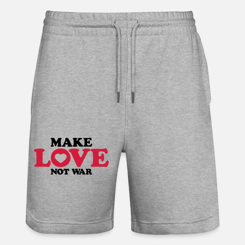 Dire pas la guerre - Short de jogging bio TRAINER Stanley/Stella unisexe - gris chiné