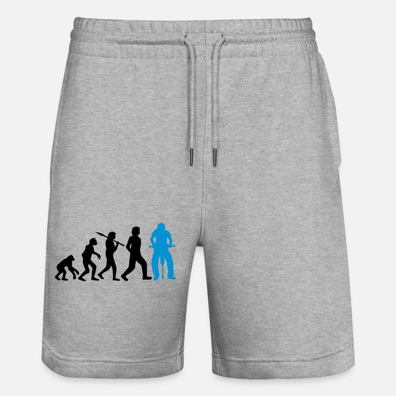 Logo Evolution Jackhammer - Stanley/Stella Trainer Unisex Organic Jogging Shorts - heather grey