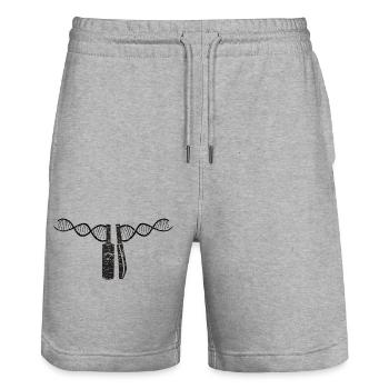 Cricket Saying Cricket Fan Team Cricket Gift - Stanley/Stella Trainer Unisex Organic Jogging Shorts - heather grey - Front - Nik (191cm) & Marisol (170cm)