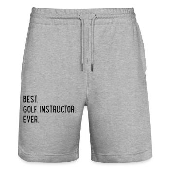 Golflehrer - Stanley/Stella Unisex Bio Joggingshorts Trainer  - Grau meliert - Vorne - Nik (191cm) & Marisol (170cm)