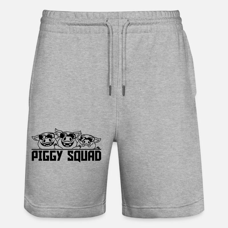 Amis Pig Piggy Squad - Short de jogging bio TRAINER Stanley/Stella unisexe - gris chiné