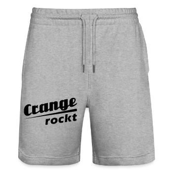 Crange rockt - Textdesign mit Stadtnamen - Stanley/Stella Unisex Bio Joggingshorts Trainer  - Grau meliert - Vorne - Nik (191cm) & Marisol (170cm)
