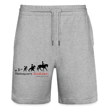 Reitsport Evolution - Stanley/Stella Unisex Bio Joggingshorts Trainer  - Grau meliert - Vorne - Nik (191cm) & Marisol (170cm)