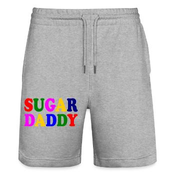 Sugar daddy - Stanley/Stella Unisex Bio Joggingshorts Trainer  - Grau meliert - Vorne - Nik (191cm) & Marisol (170cm)