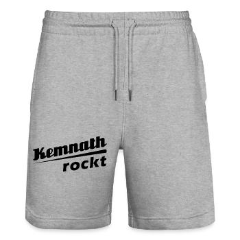 Kemnath rockt - Textdesign mit Stadtnamen - Stanley/Stella Unisex Bio Joggingshorts Trainer  - Grau meliert - Vorne - Nik (191cm) & Marisol (170cm)