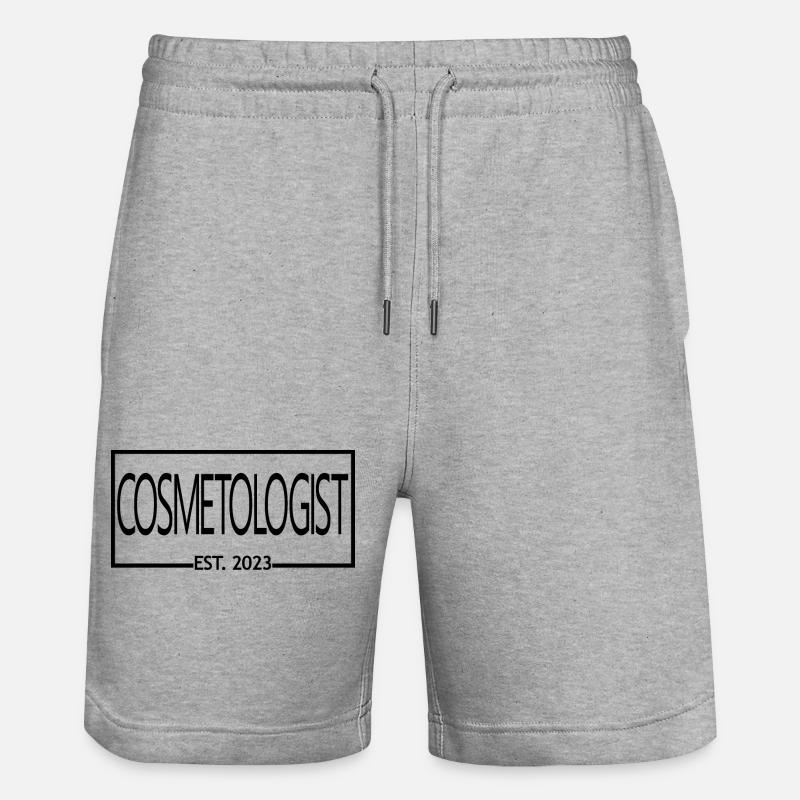 Cosmétologue Est. 2023 Cosmétologue diplômé - Short de jogging bio TRAINER Stanley/Stella unisexe - gris chiné