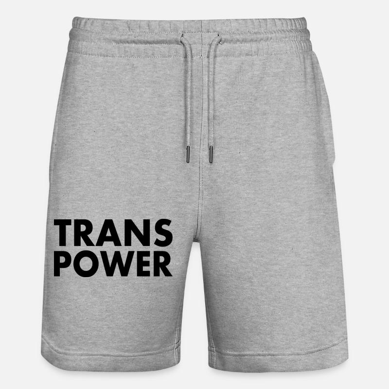 Trans power - Short de jogging bio TRAINER Stanley/Stella unisexe - gris chiné