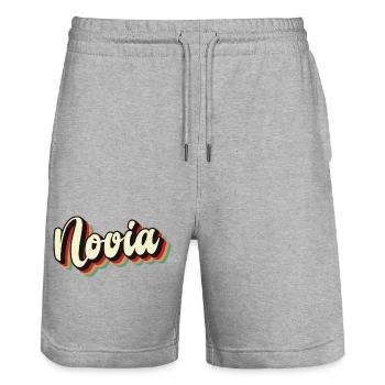 Novia Girlfriend Engagement Bridal Shower Wedding - Stanley/Stella Trainer Unisex Organic Jogging Shorts - heather grey - Front - Nik (191cm) & Marisol (170cm)