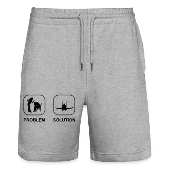 Gymnastics Floor exercises Apparatus gymnastics Gymnastics club - Stanley/Stella Trainer Unisex Organic Jogging Shorts - heather grey - Front - Nik (191cm) & Marisol (170cm)
