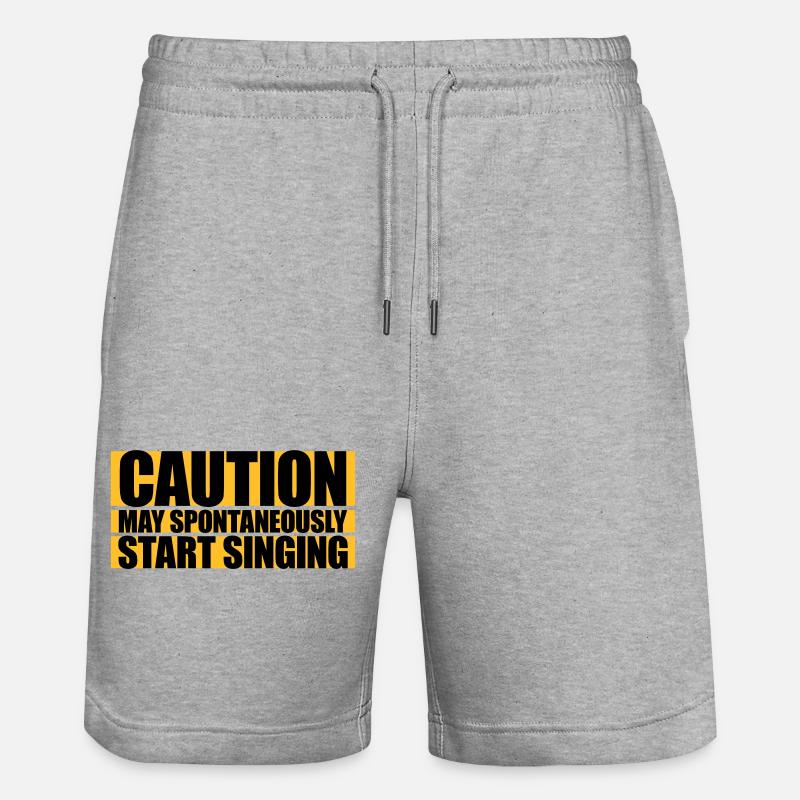 peut spontanément commencer à chanter - Short de jogging bio TRAINER Stanley/Stella unisexe - gris chiné
