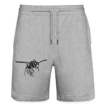 Cool Guêpe Insecte Croquis Guêpe graphique Amoureux des animaux - Short de jogging bio TRAINER Stanley/Stella unisexe - gris chiné - Devant - Nik (191cm) & Marisol (170cm)