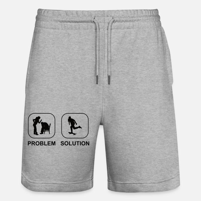 Skateboard Longboard Skater Skating Skateboarding - Short de jogging bio TRAINER Stanley/Stella unisexe - gris chiné
