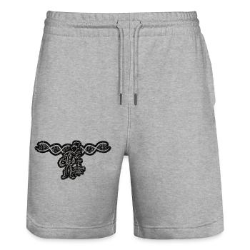 Ramoneur ramoneur ramoneur cadeau ramoneur - Short de jogging bio TRAINER Stanley/Stella unisexe - gris chiné - Devant - Nik (191cm) & Marisol (170cm)
