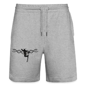 Skiing Ski Design Skier Ski Skiing Outfit - Stanley/Stella Trainer Unisex Organic Jogging Shorts - heather grey - Front - Nik (191cm) & Marisol (170cm)