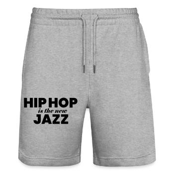 Hip hop is the new jazz - Short de jogging bio TRAINER Stanley/Stella unisexe - gris chiné - Devant - Nik (191cm) & Marisol (170cm)